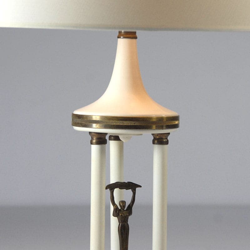 Table lamp Domet, ivory white metal, Poland, 1970s. - 44064
