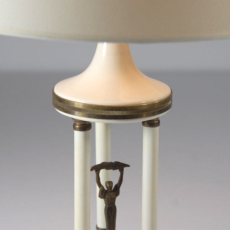 Table lamp Domet, ivory white metal, Poland, 1970s. - 44063