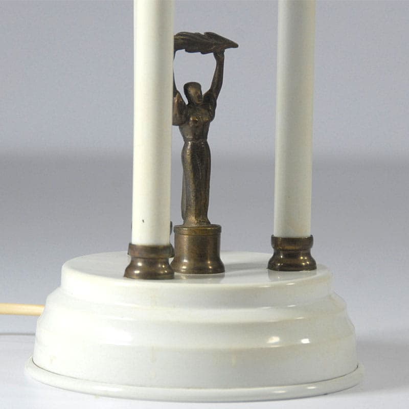 Table lamp Domet, ivory white metal, Poland, 1970s. - 44060
