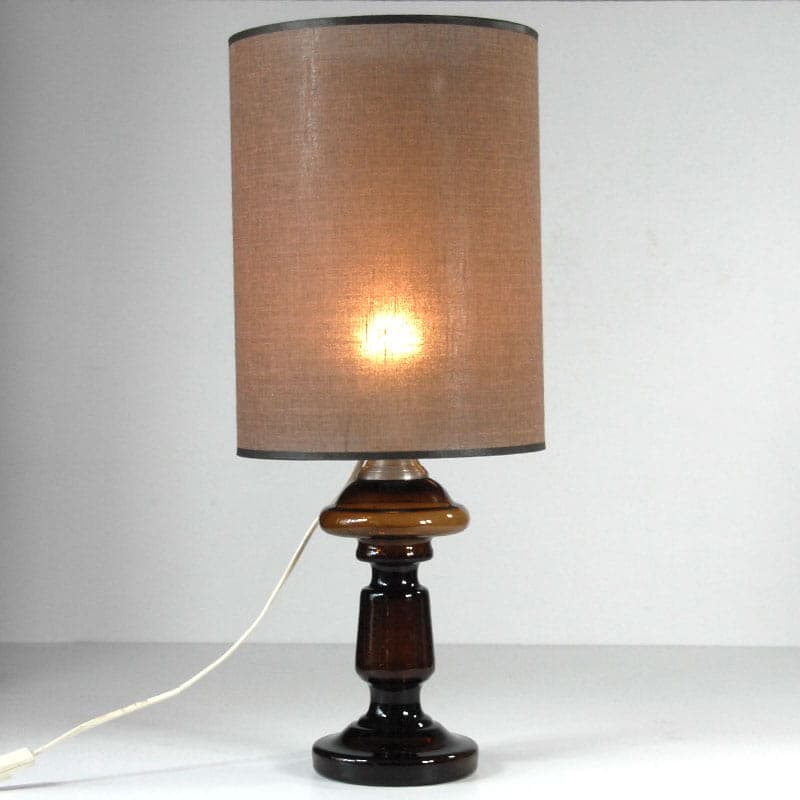 Table lamp Granny, brown glass, Holmegaard, Denmark, 1960s. - 44051