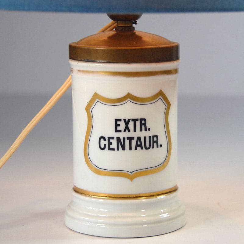 Lampa stołowa, porcelana biała, Francja, lata 50. - 44039