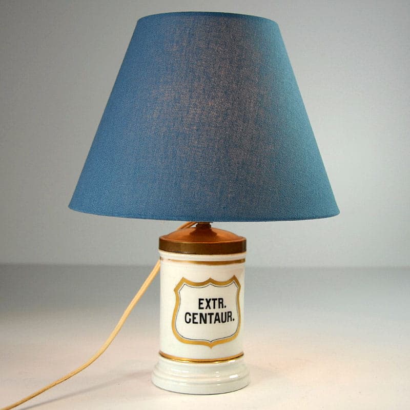 Lampa stołowa, porcelana biała, Francja, lata 50. - 44035