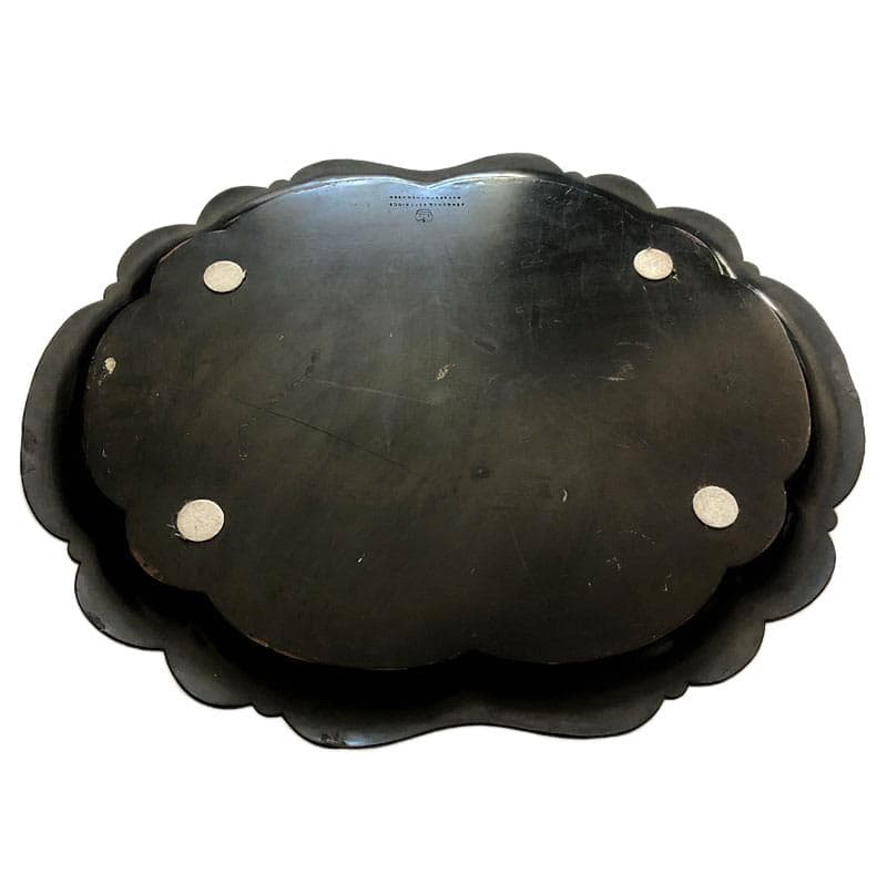 Czarna taca papier-mâché, dla Jennens & Bettridge, Wielka Brytania, poł. XIX w. - 4533