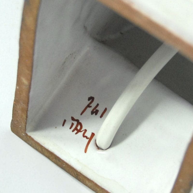 Lampa stołowa, ceramika biała, Włochy, lata 60. - 43984