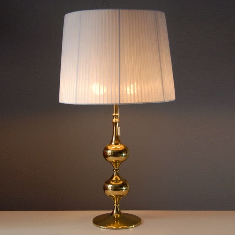 Lampa stołowa Space Age, mosiądz złoty, Niemcy, lata 70. - 44490