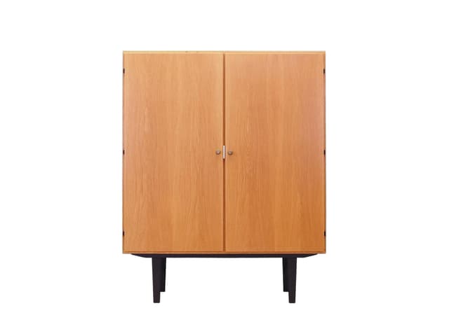Wardrobe, brown ash, Denmark, 1970s - DIMENSION