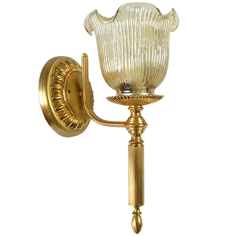 Wall sconce, golden brass, by G. Sciolari, Italy, 1970s.