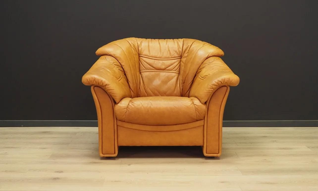 Lounge set, cognac leather, Skalma Møbelfabrik, Denmark, 1970s - 44287