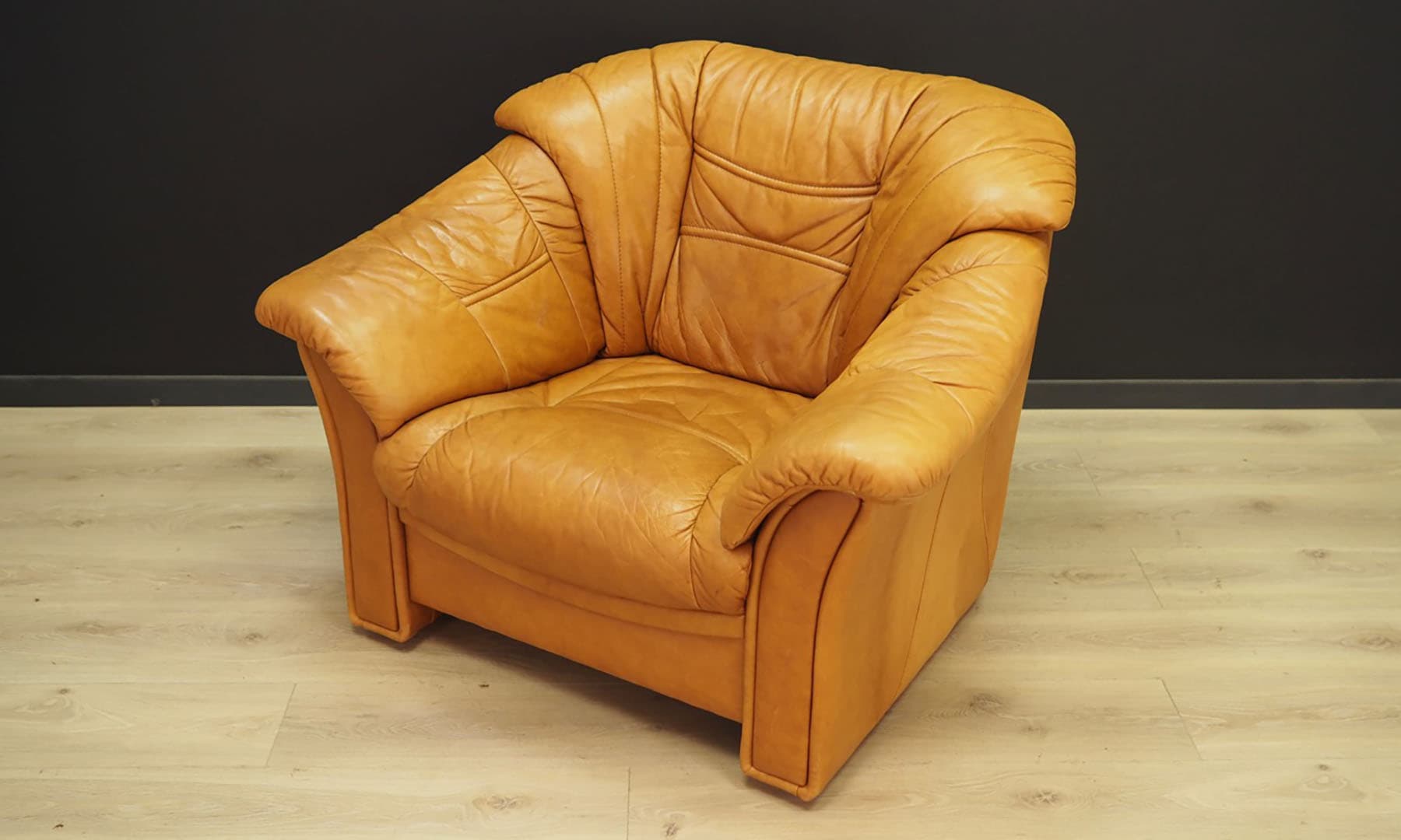 Lounge set, cognac leather, Skalma Møbelfabrik, Denmark, 1970s - 50425