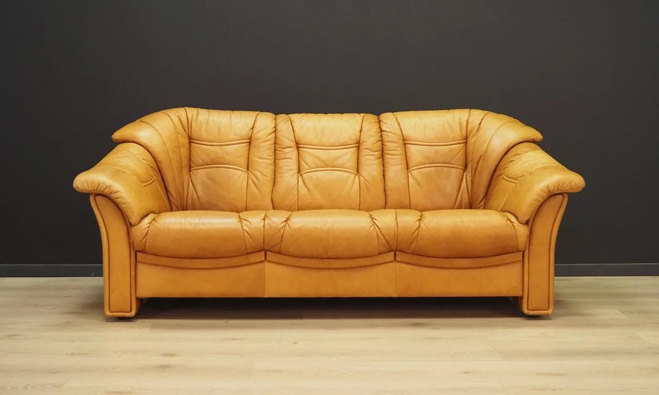 Lounge set, cognac leather, Skalma Møbelfabrik, Denmark, 1970s - 44285