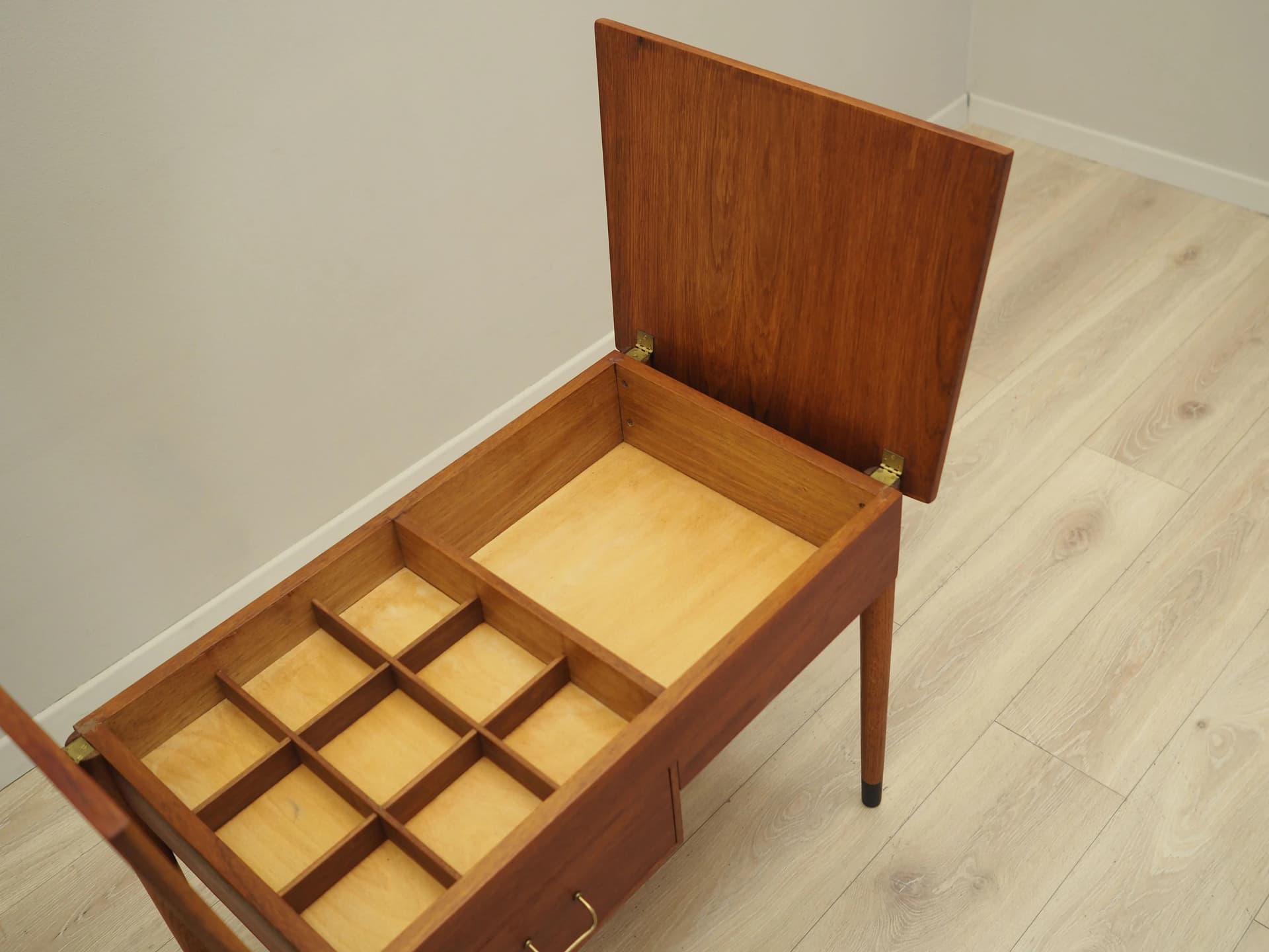 Sewing Table, brown teak, Denmark, 1960s. - 44622