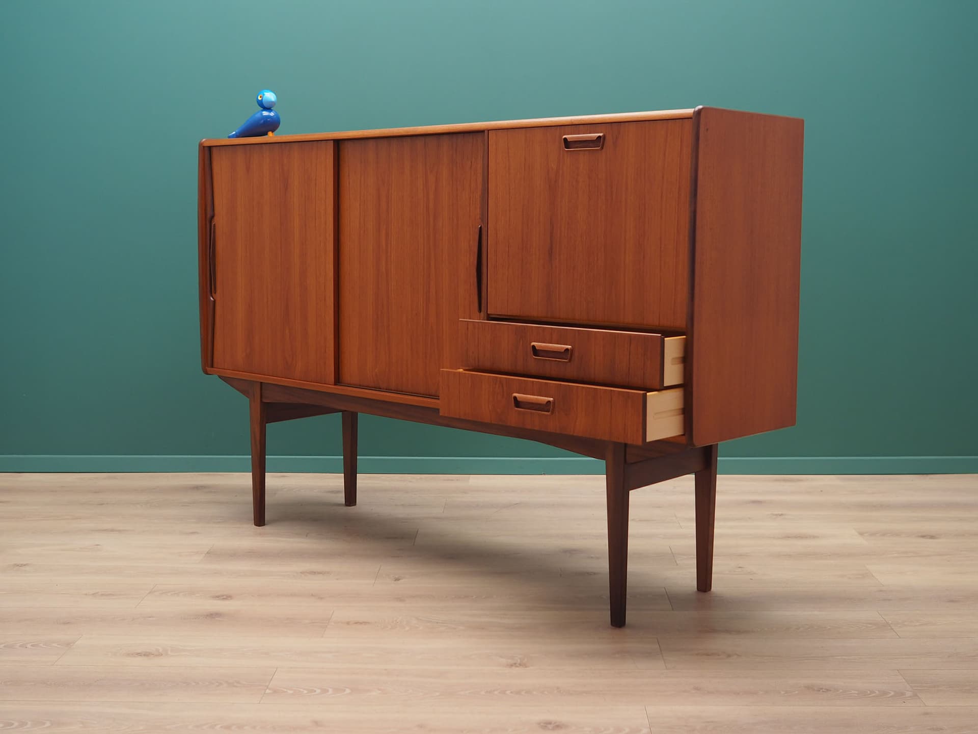 Highboard, teak brązowy, Dania, lata 60. - 50301