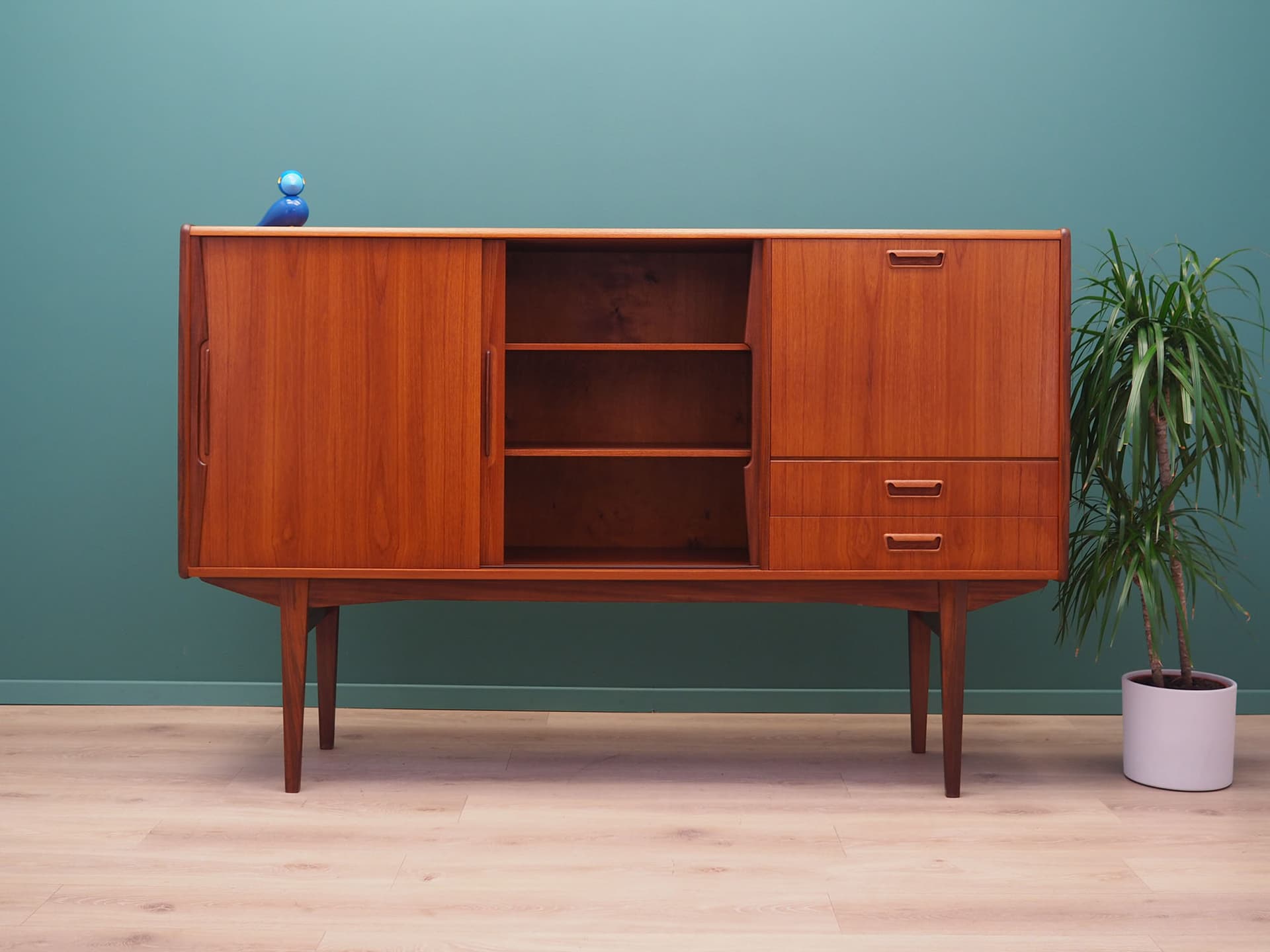 Highboard, teak brązowy, Dania, lata 60. - 50298