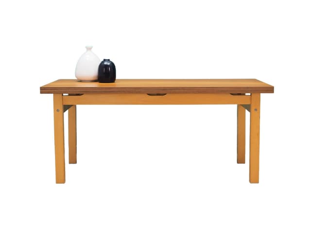 Rectangular Table, light brown beech, Poland, 1980s - DIMENSION