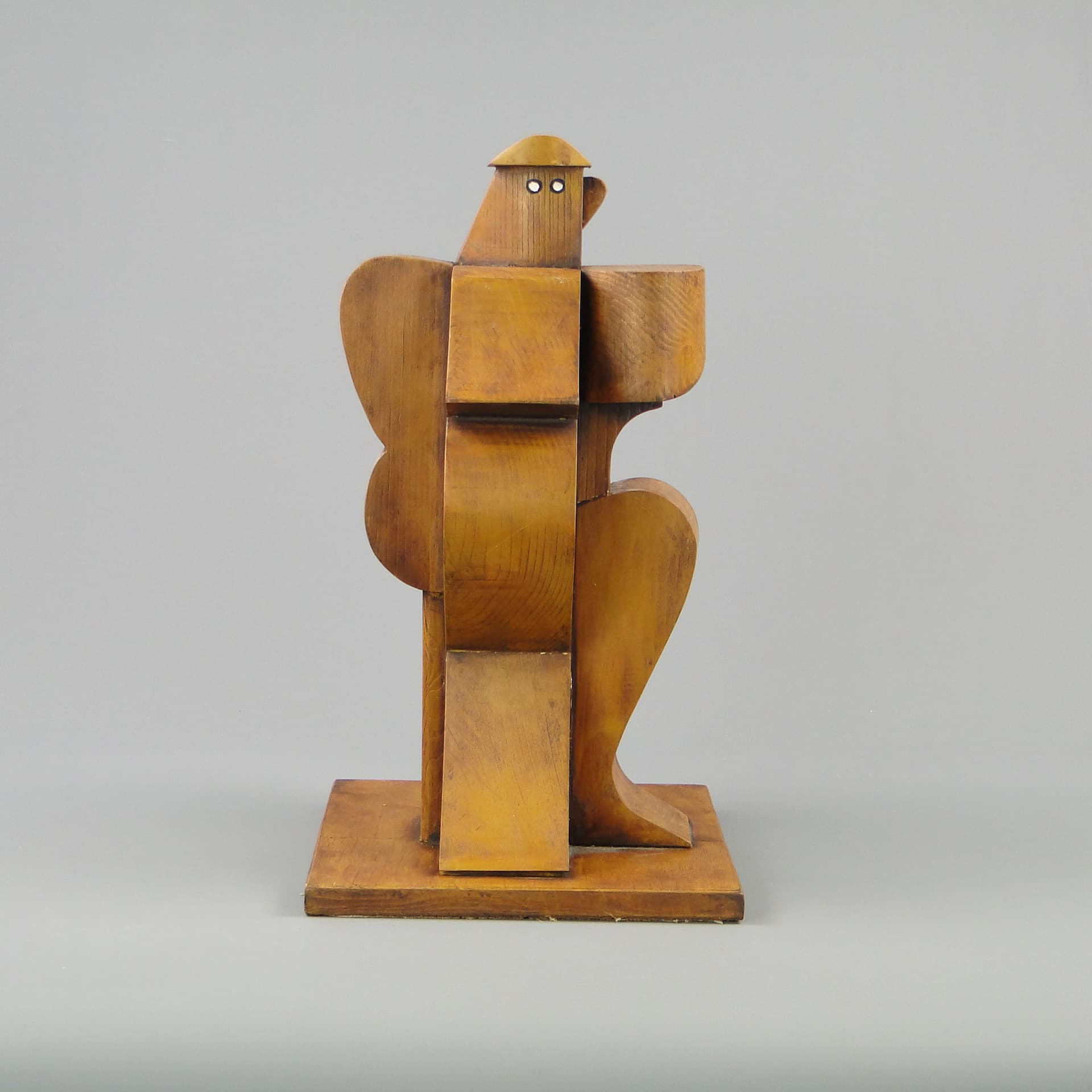 Rzeźba kubistyczna, brąz, drewno, Polska, lata 60. - 44659