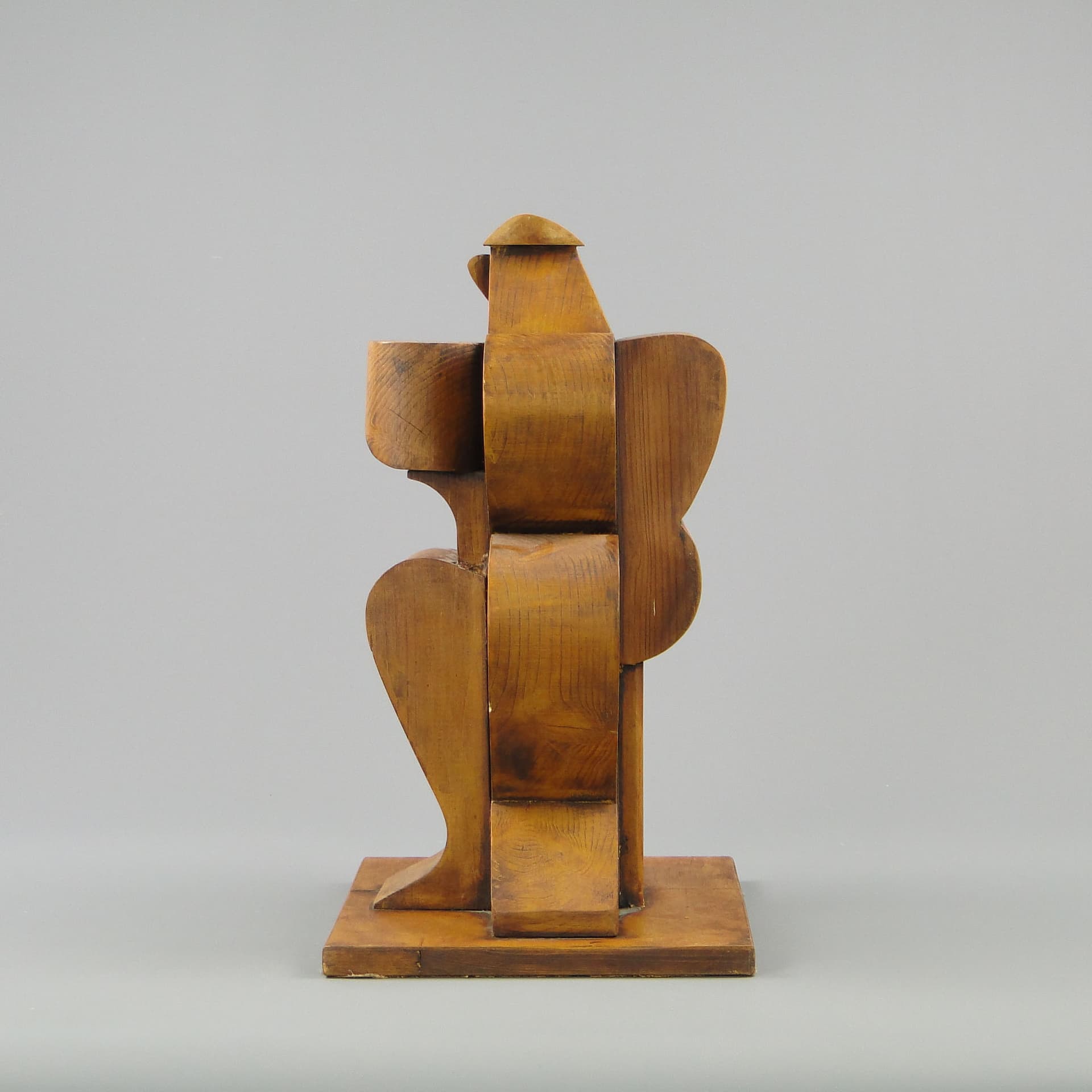 Rzeźba kubistyczna, brąz, drewno, Polska, lata 60. - 44663