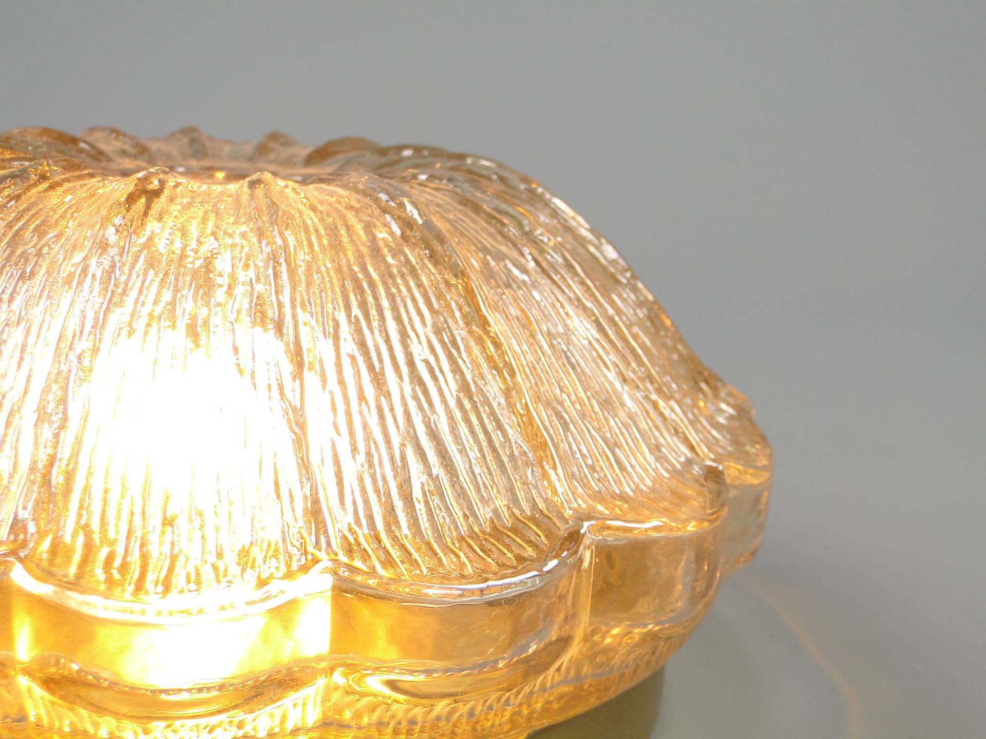 Ceiling light, Limburg, golden glass, Germany, 1960s - 44636