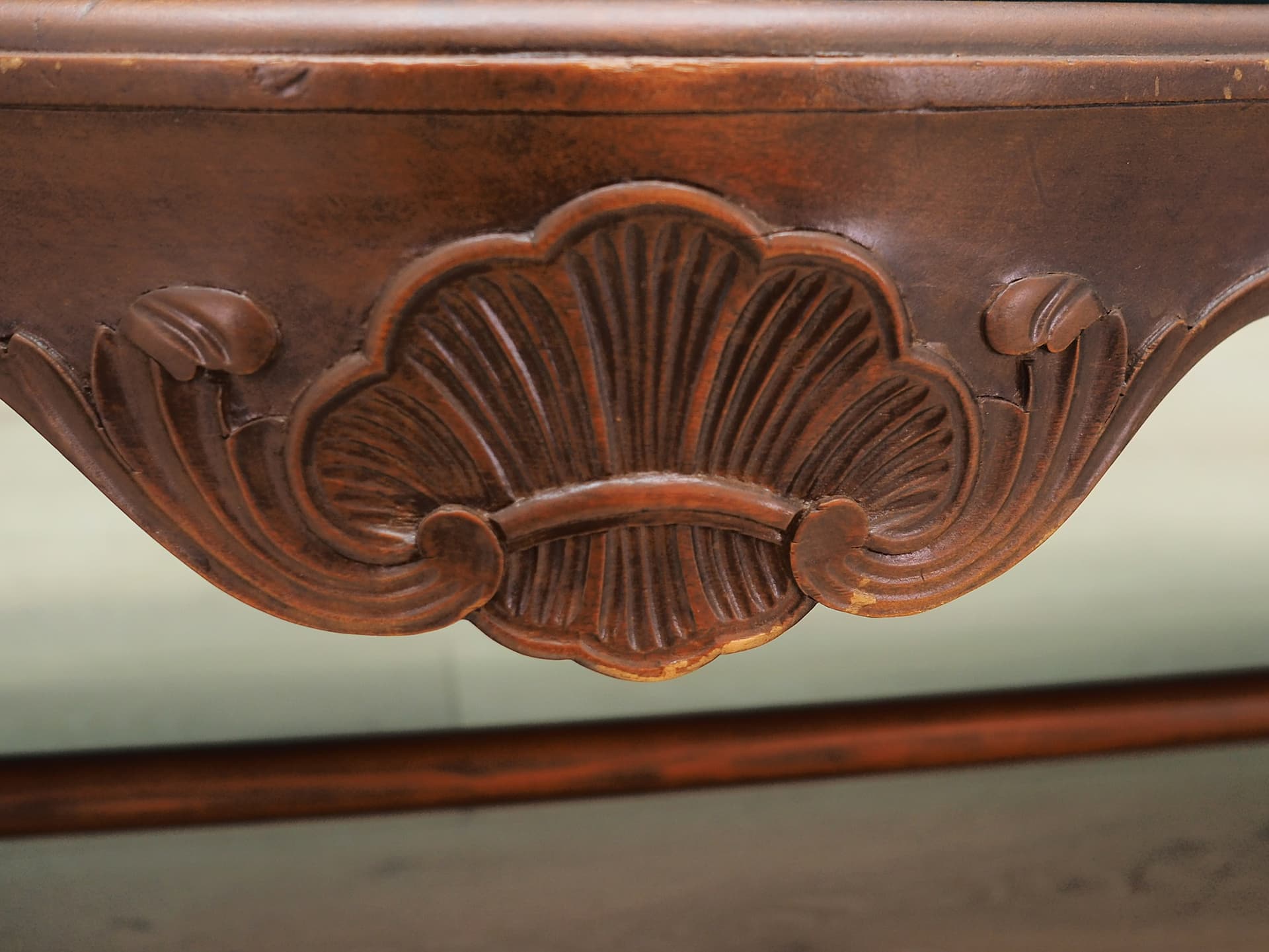 Komplet salonowy Chippendale, velvet turkus, orzech, Dania, lata 70. - 44701