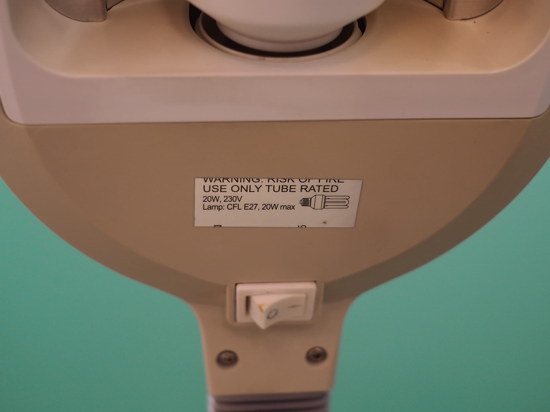 Lampka biurkowa, beżowy, plastik, Dania, lata 60. - 44780