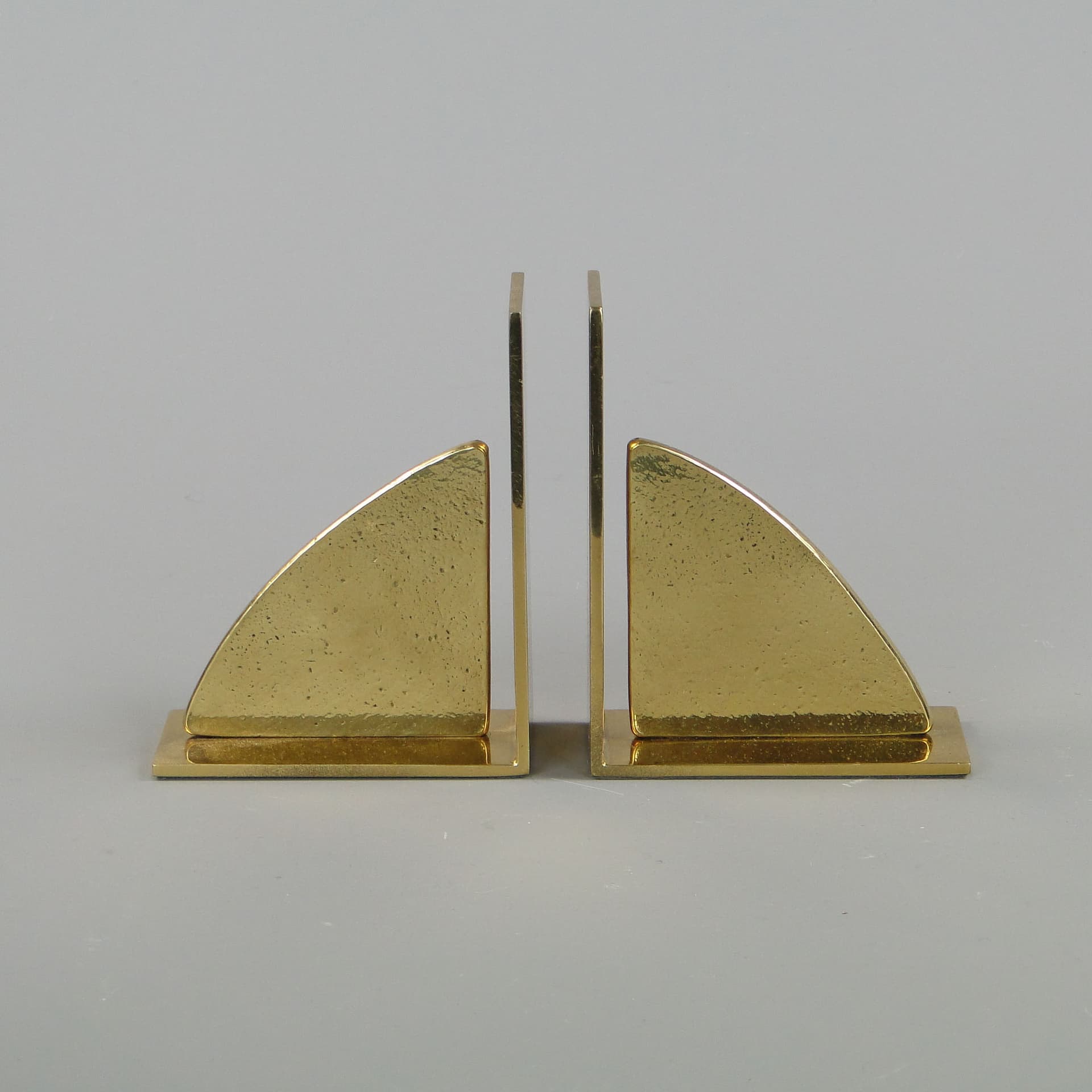 Pair of bookends Art Deco, golden brass, Germany, 1970s - 44793