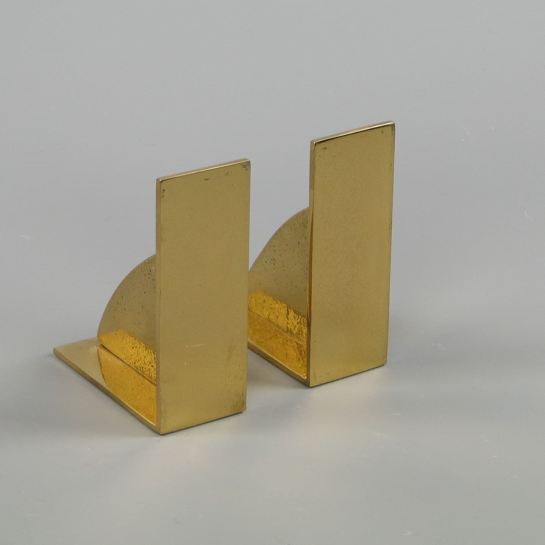 Pair of bookends Art Deco, golden brass, Germany, 1970s - 44796
