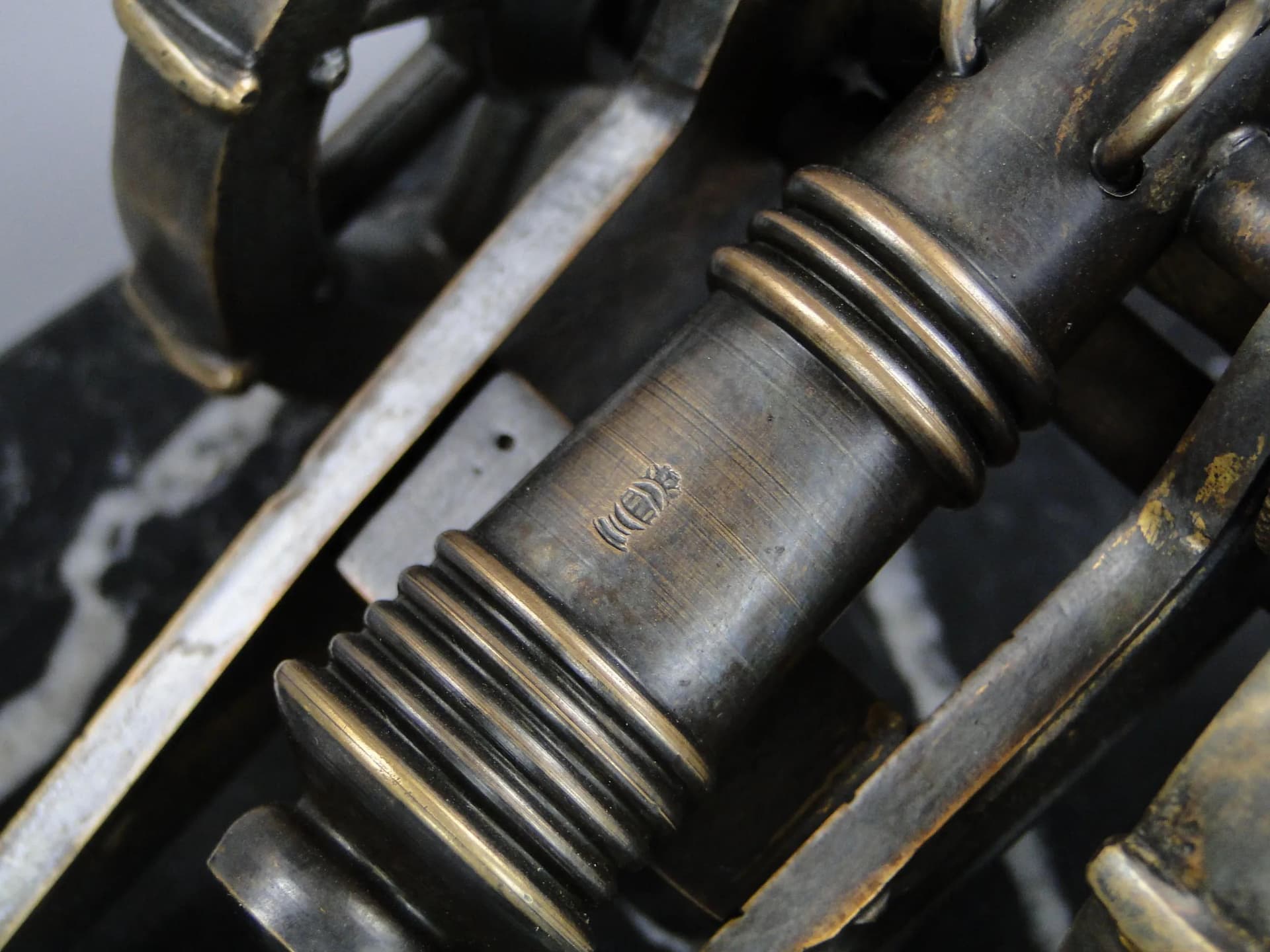 Cannon miniature, patinated bronze, black marble, Austria, early 20th c. - 44850