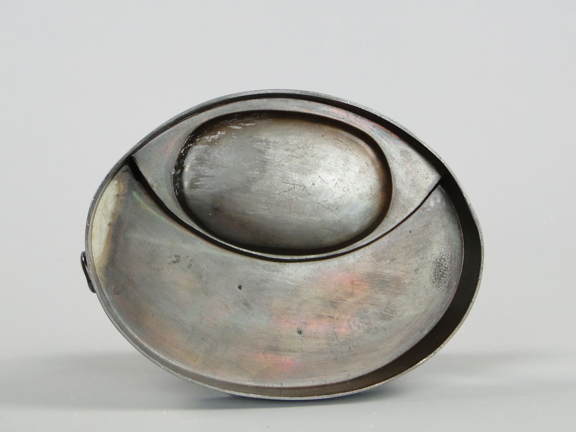 Taca na wizytówki art déco, metal brązowiony, Polska, lata 20. - 44841