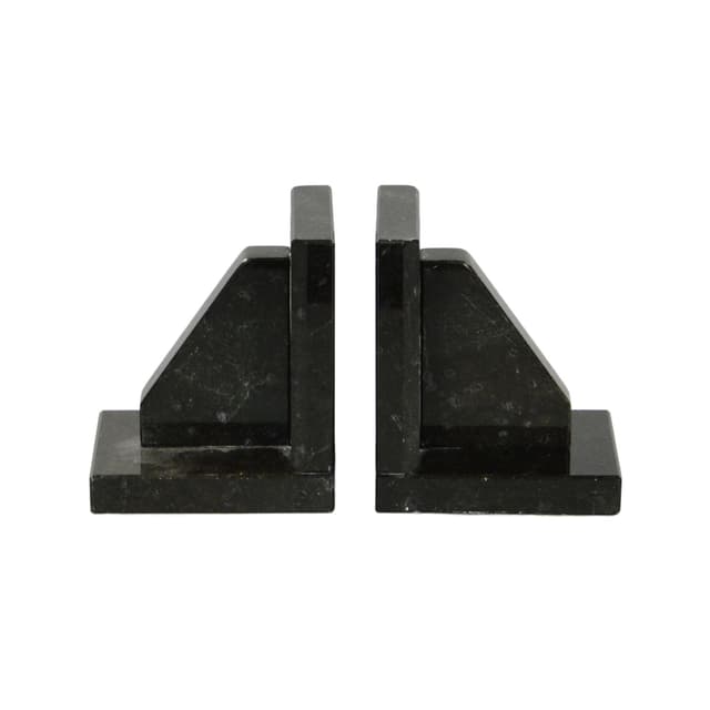 Podpórki do książek Art Deco, granit brązowy ciemny, Niemcy, lata 30. - WYMIARY