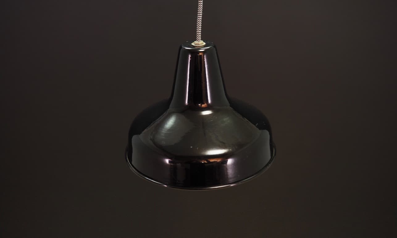 Lampa wisząca, metal czarny, Dania, lata 60. - 44942