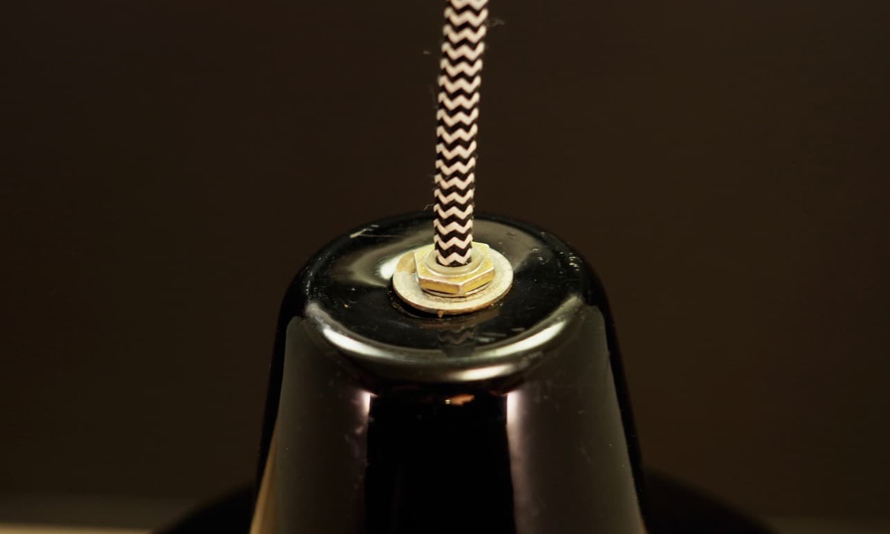 Lampa wisząca, metal czarny, Dania, lata 60. - 44944