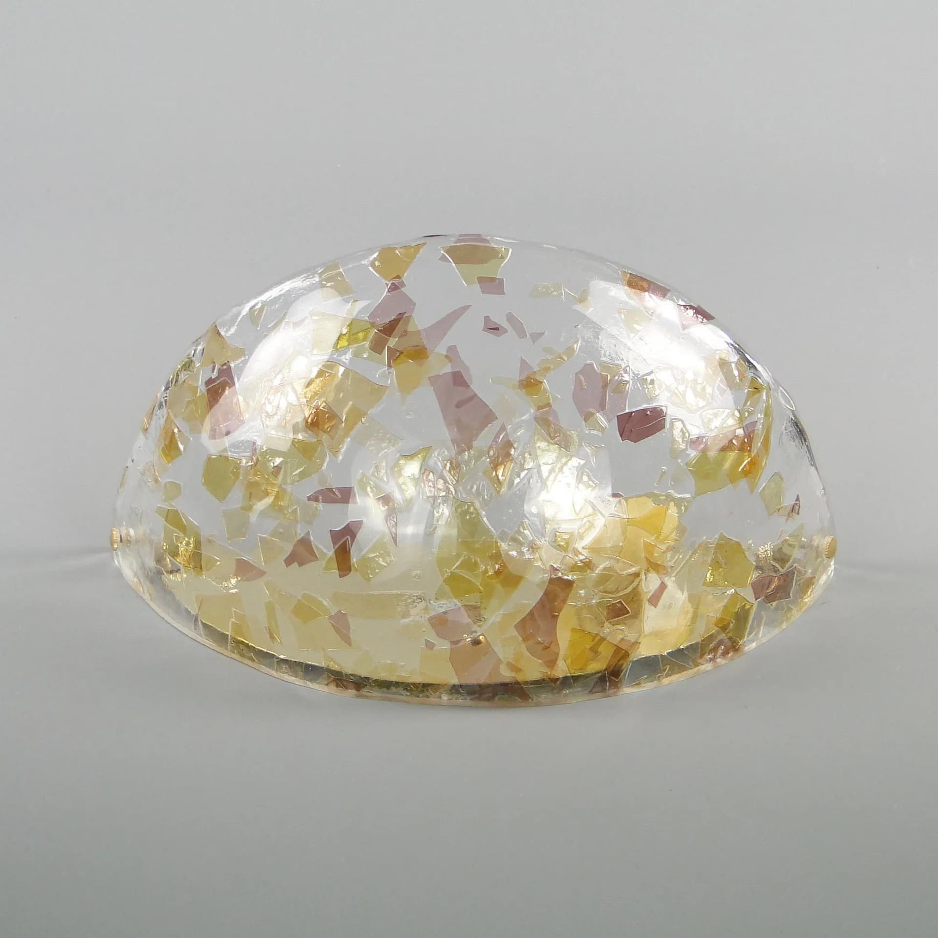Wall sconce, Murano, multicolor mosaic glass, gold metal, Italy, 1970s - 44990