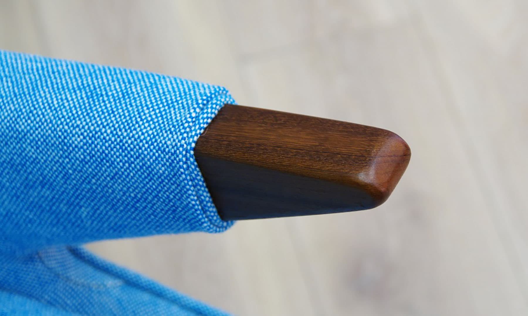 Fotel, teak turkusowy, proj. S. Skipper, Dania, lata 60. - 49711