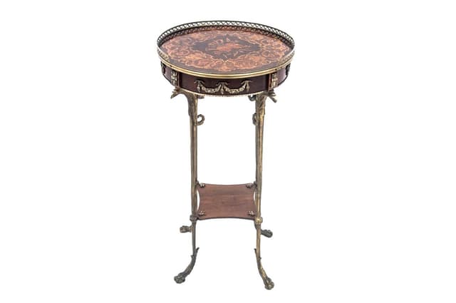 Brass and Walnut Plant Stand, France, 1960s - DIMENSION