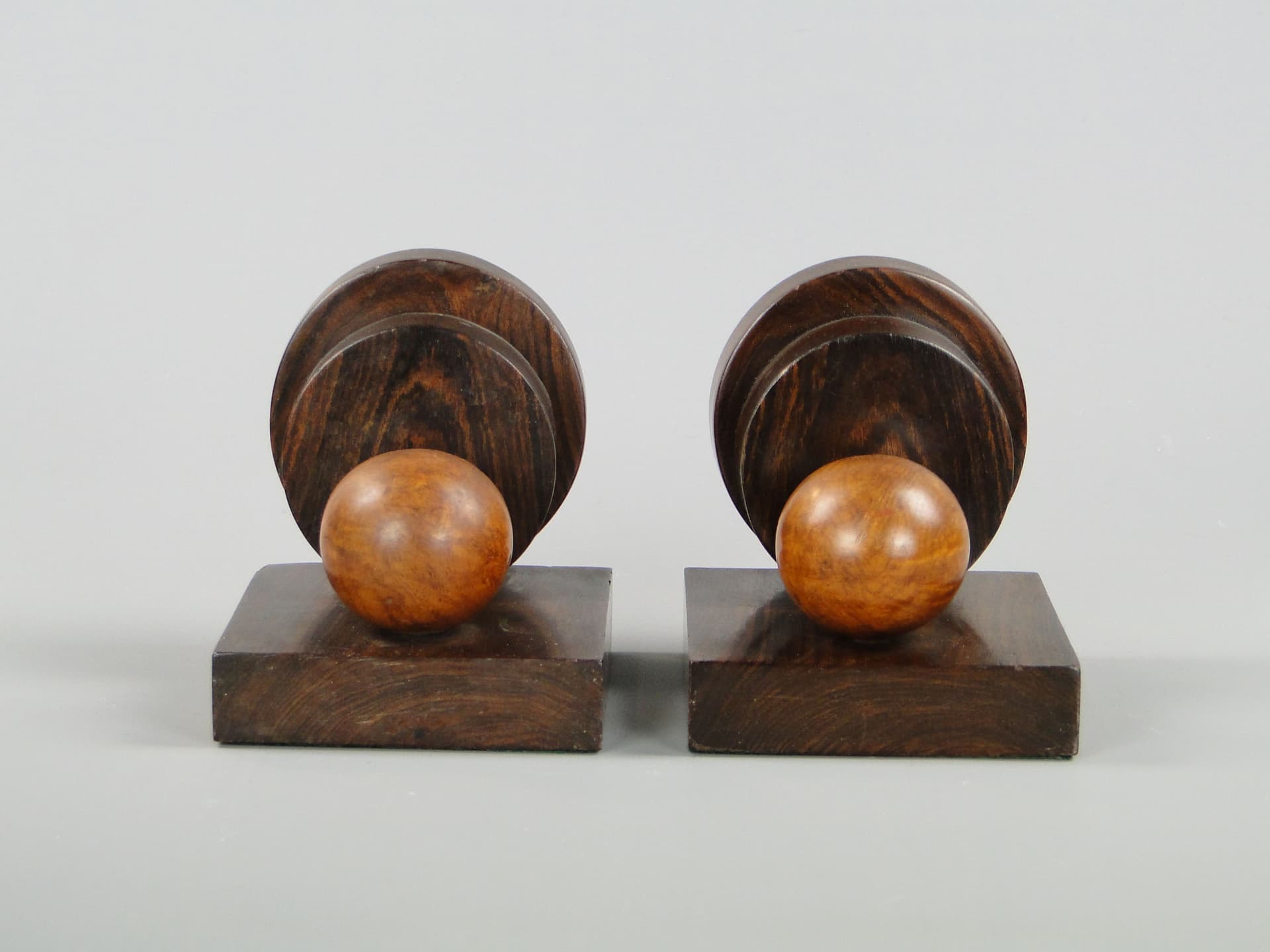 Bookends Art Deco, dark rosewood, Germany, 1920s - 45530