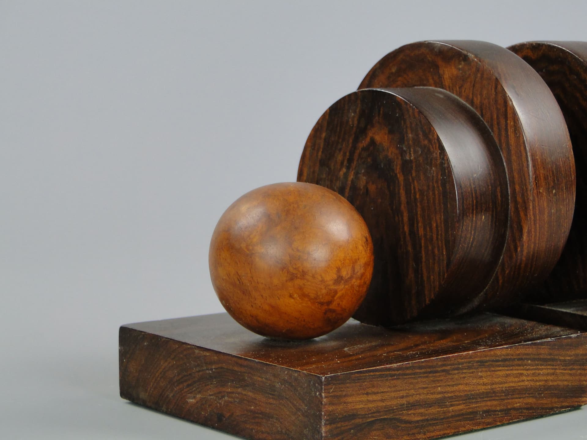 Bookends Art Deco, dark rosewood, Germany, 1920s - 45529