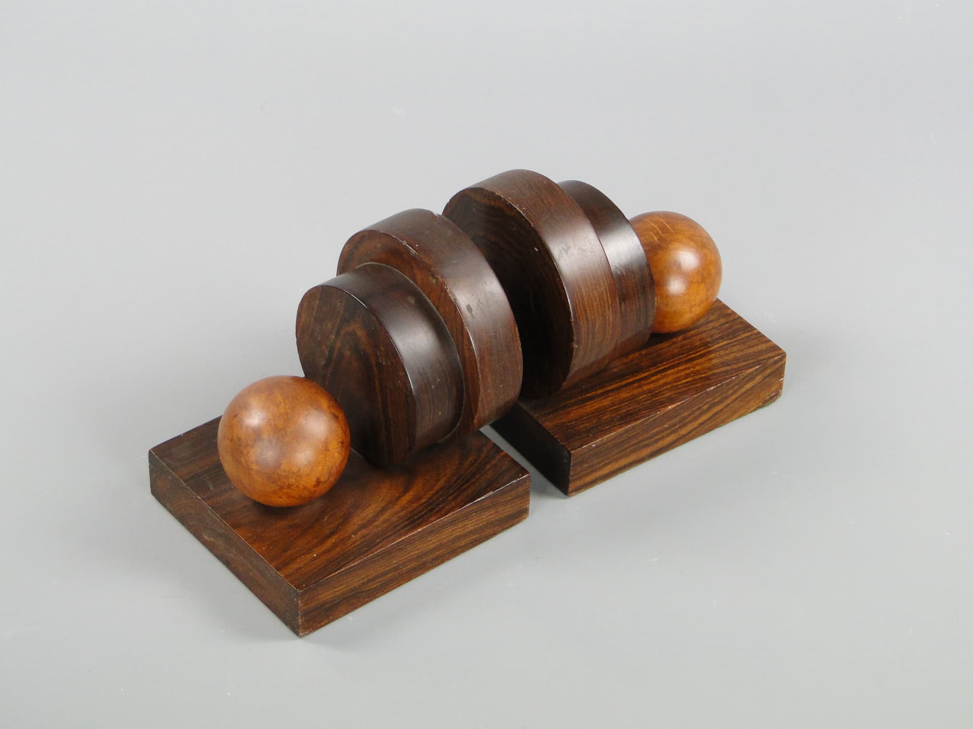 Bookends Art Deco, dark rosewood, Germany, 1920s - 45528