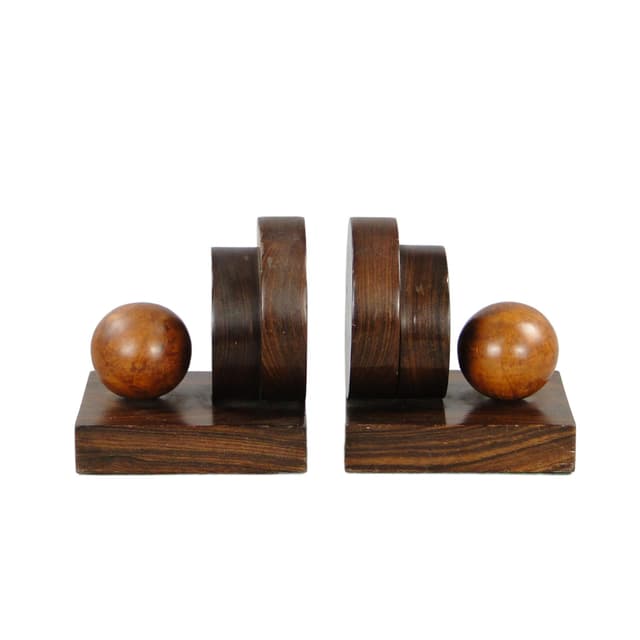 Bookends Art Deco, dark rosewood, Germany, 1920s - DIMENSION