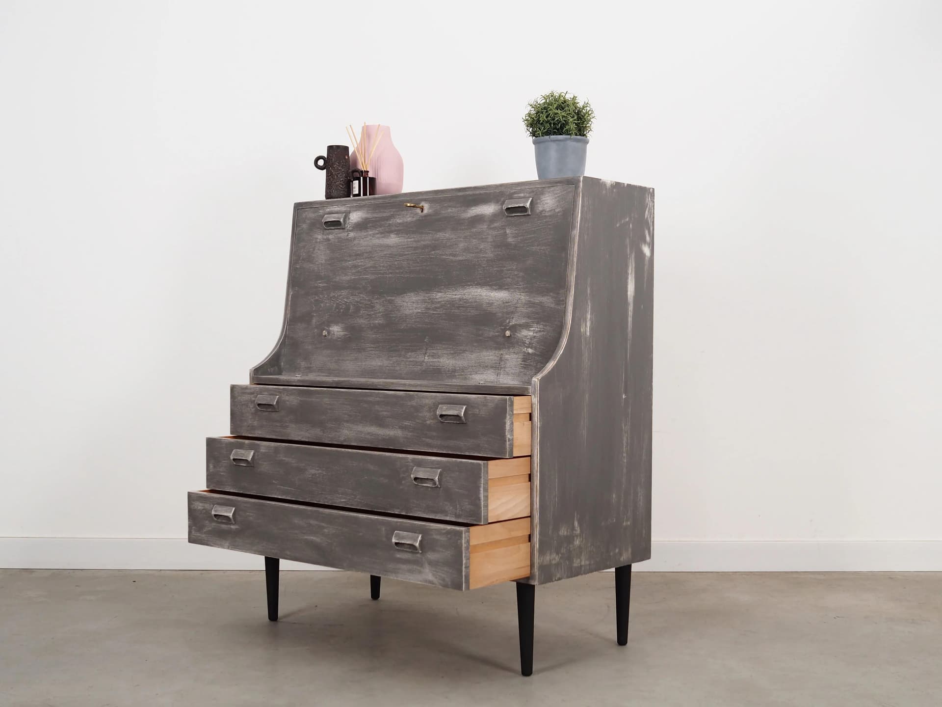 Sekretarzyk, jesion szary, proj. B. Mogensen, dla Søborg Møbelfabrik, Dania, lata 60. - 45395