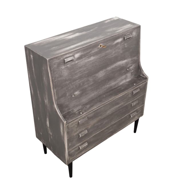 Sekretarzyk, jesion szary, proj. B. Mogensen, dla Søborg Møbelfabrik, Dania, lata 60. - WYMIARY