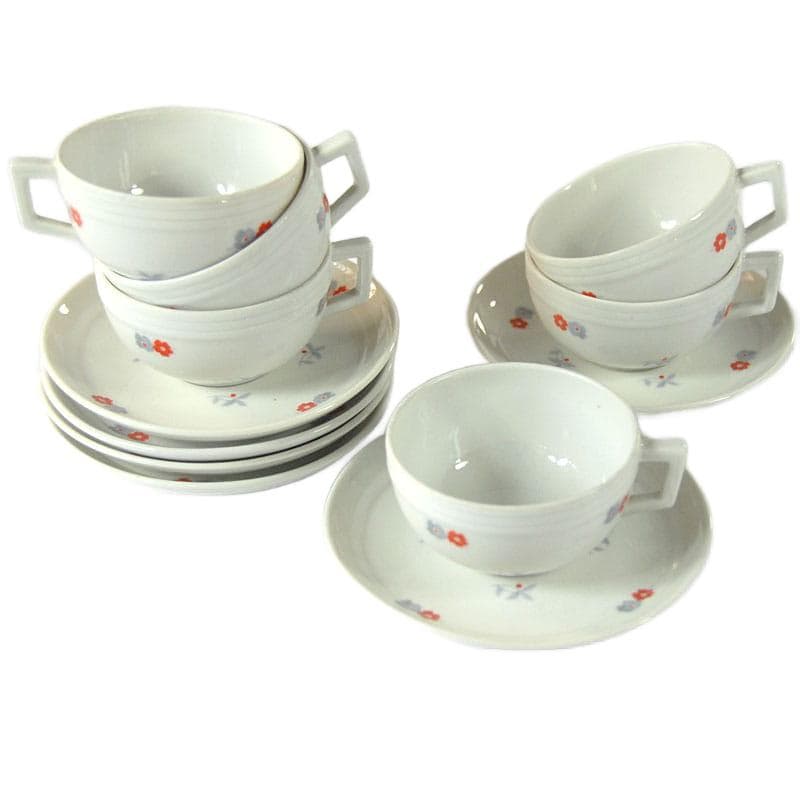 Porcelanowe filiżanki do kawy Art Deco, Richard Ginori, Włochy, lata 30. - 4589