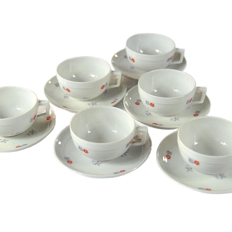 Porcelanowe filiżanki do kawy Art Deco, Richard Ginori, Włochy, lata 30. - 4588