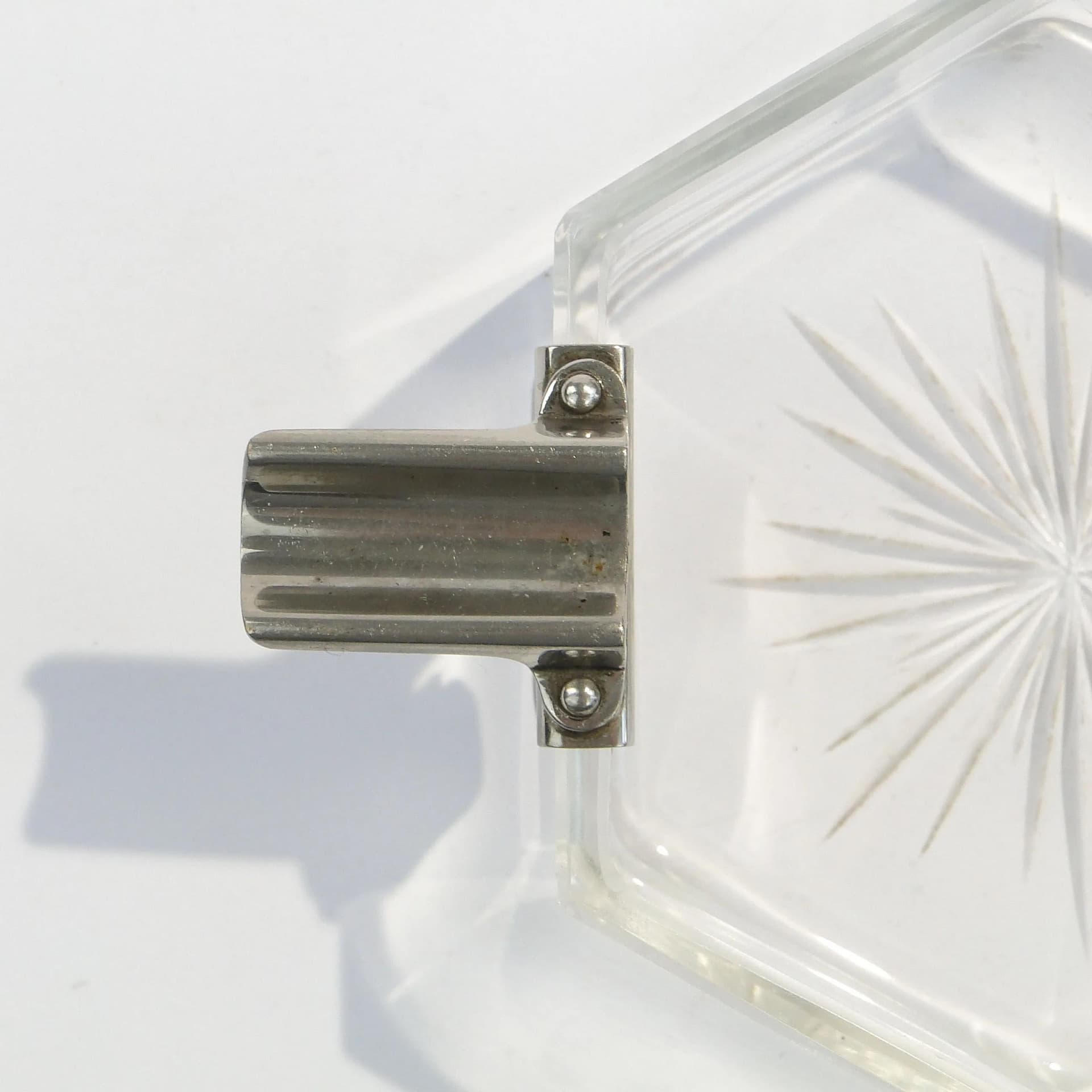 Popielniczka Art Deco, kryształ transparentny, Niemcy, lata 30. - 45495