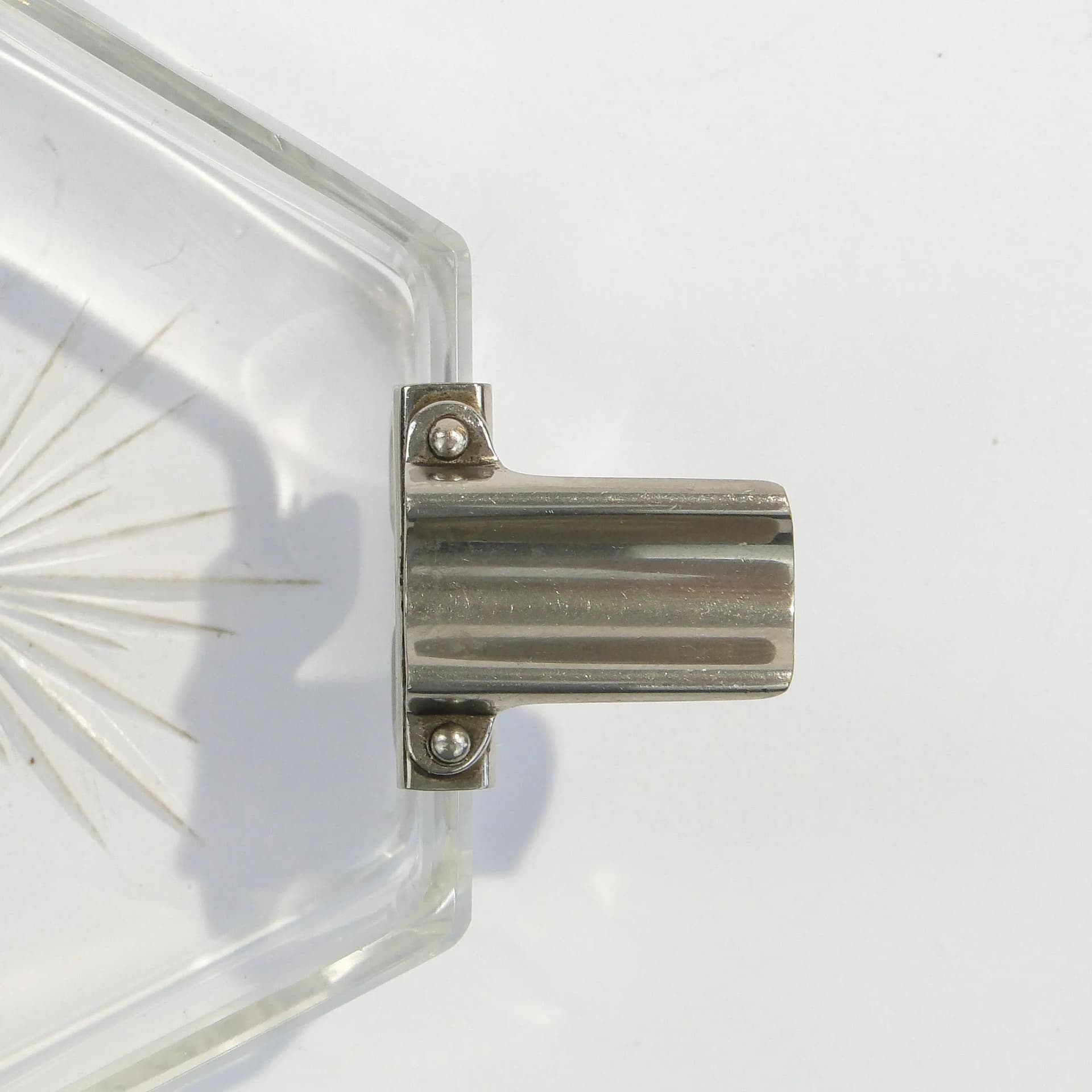 Popielniczka Art Deco, kryształ transparentny, Niemcy, lata 30. - 45496