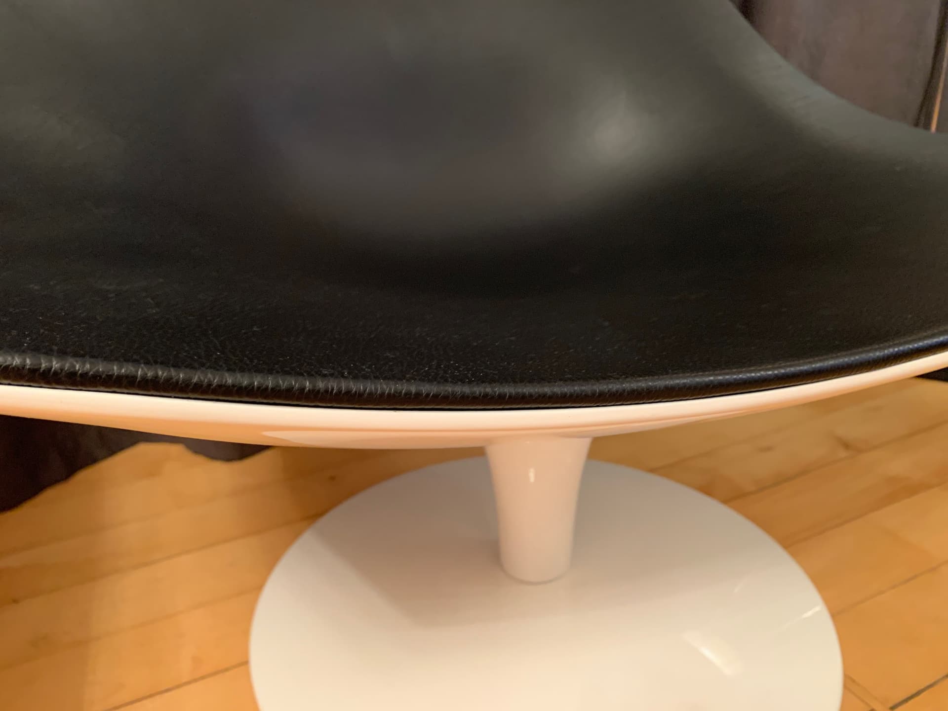 Para foteli Moon, skóra naturalna czarna, proj. P. Arosio, Tacchini, Włochy - 45640