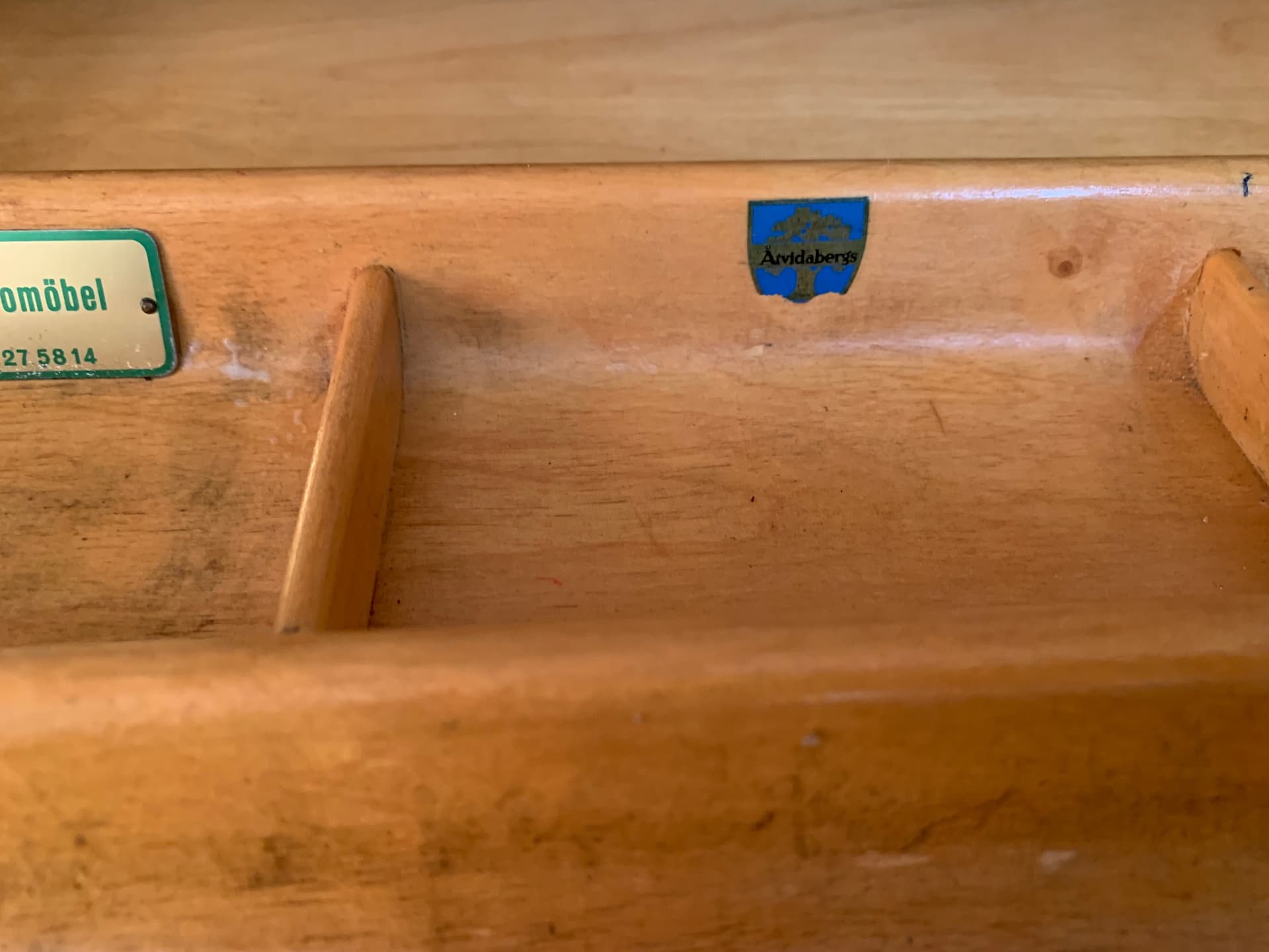 Desk, light brown oak, by G. Ericsson, Switzerland, 1950s. - 45667