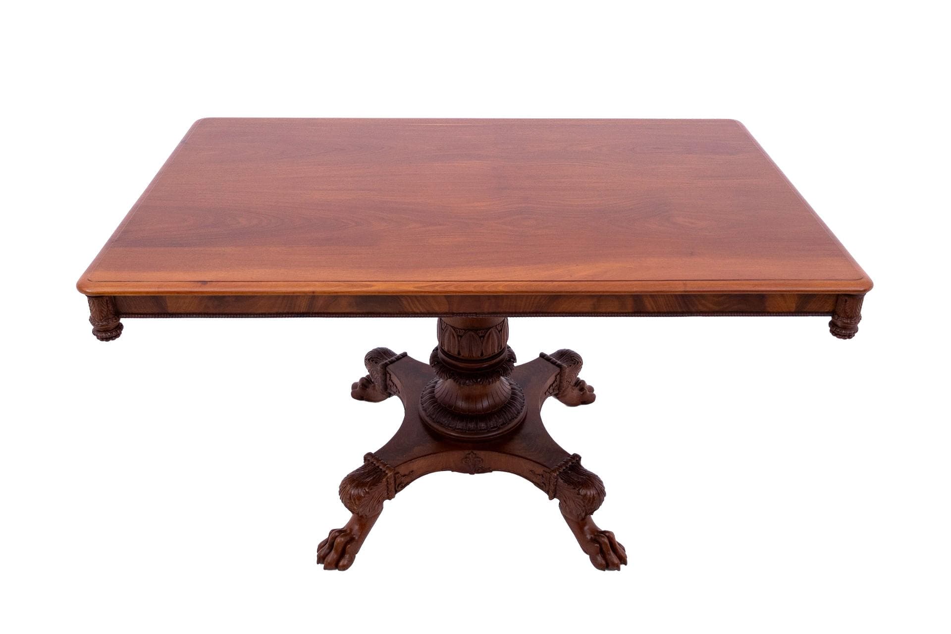 Brązowy stół na lwich łapach, Norwegia, koniec XIX wieku