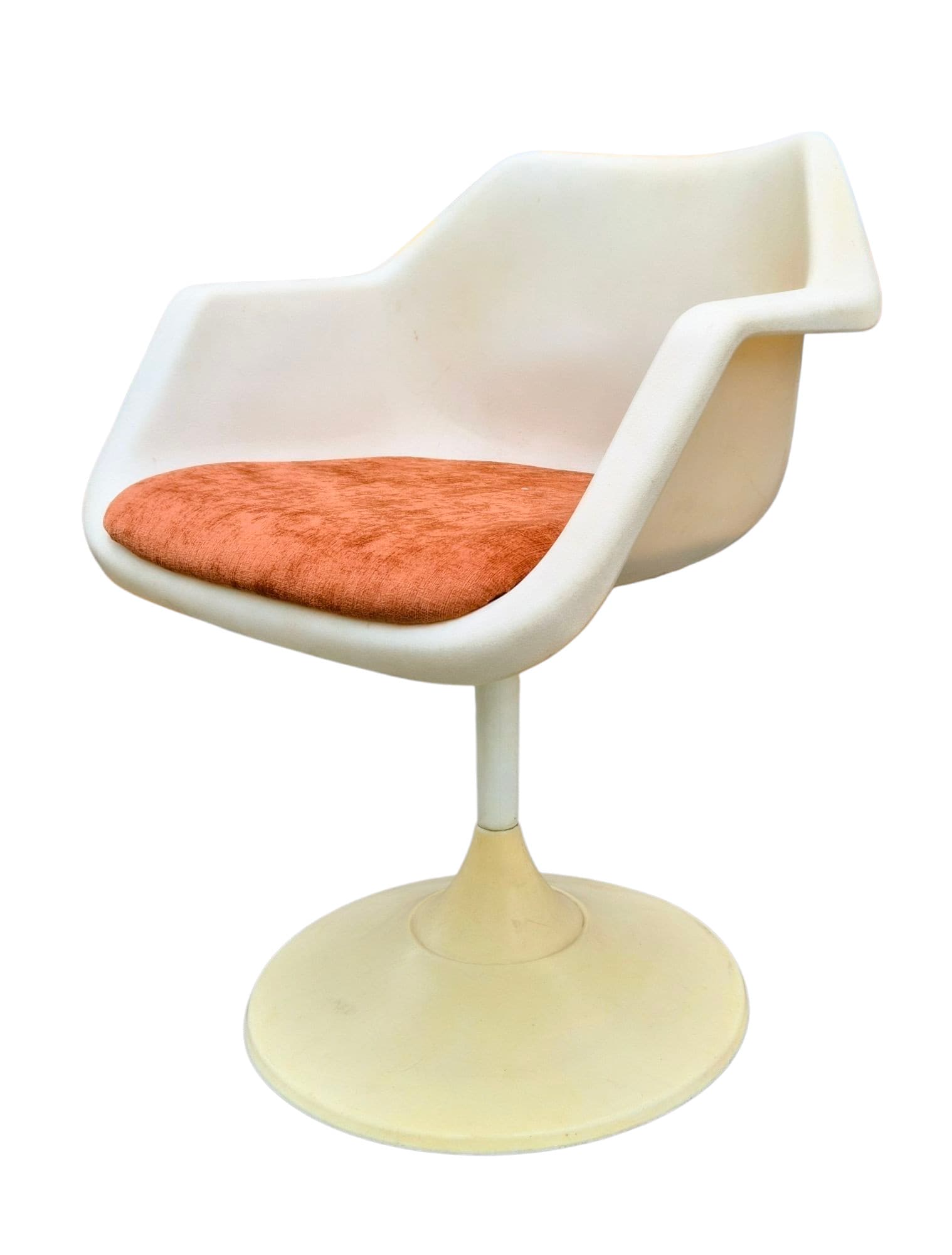 Fotel obrotowy Space Age, biały, plastik, lata 80. - 45698