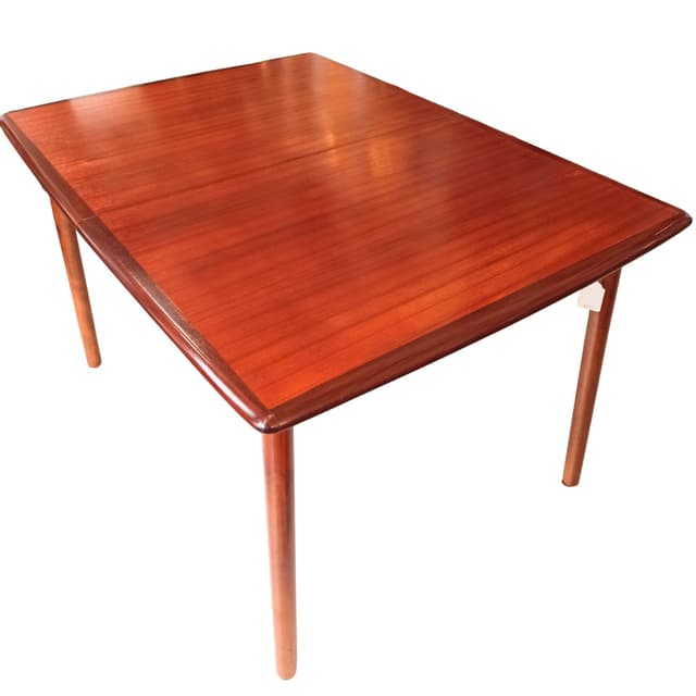 Stół prostokątny, teak brązowy, Dania, lata 60. - WYMIARY