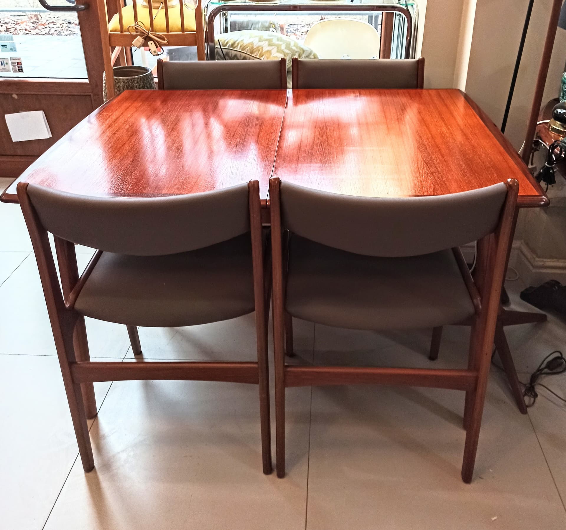 Stół prostokątny, teak brązowy, Dania, lata 60. - 45733