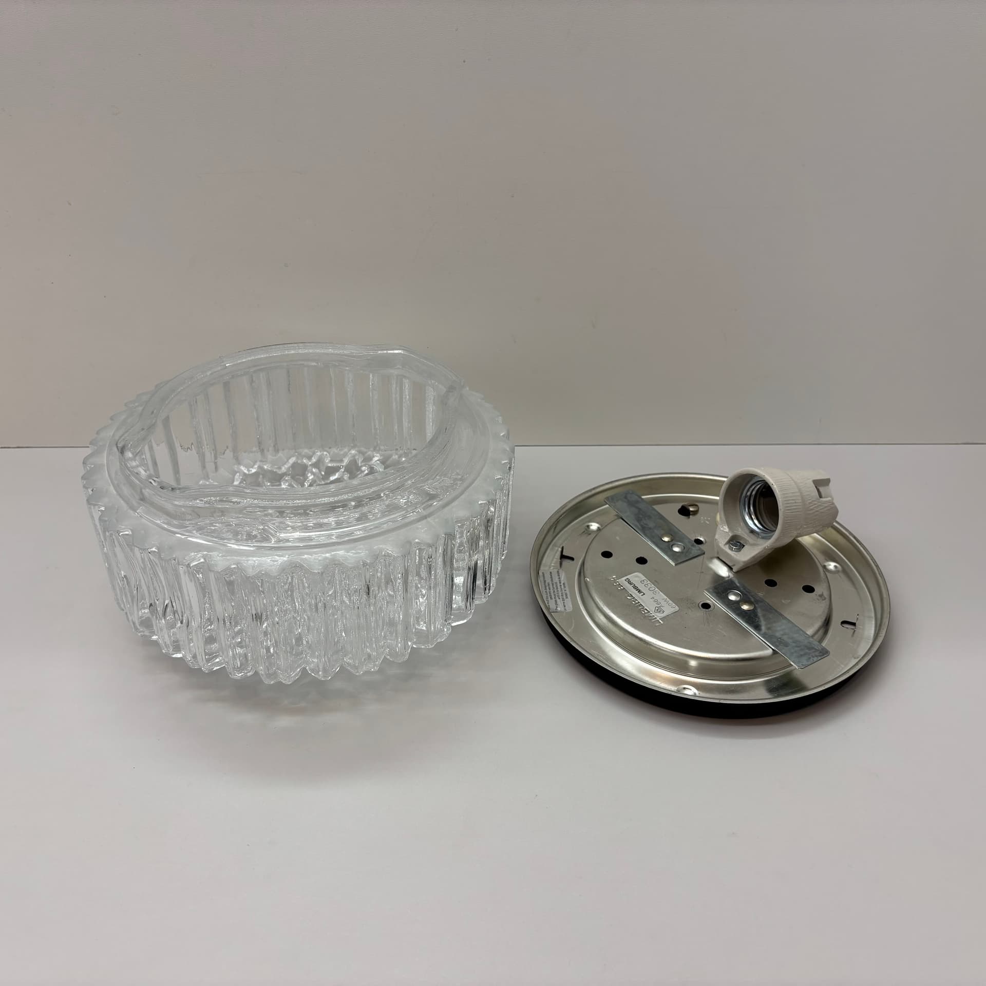 Plafon, Glashütte Limburg, szkło transparentne, Niemcy, lata 80. - 45842